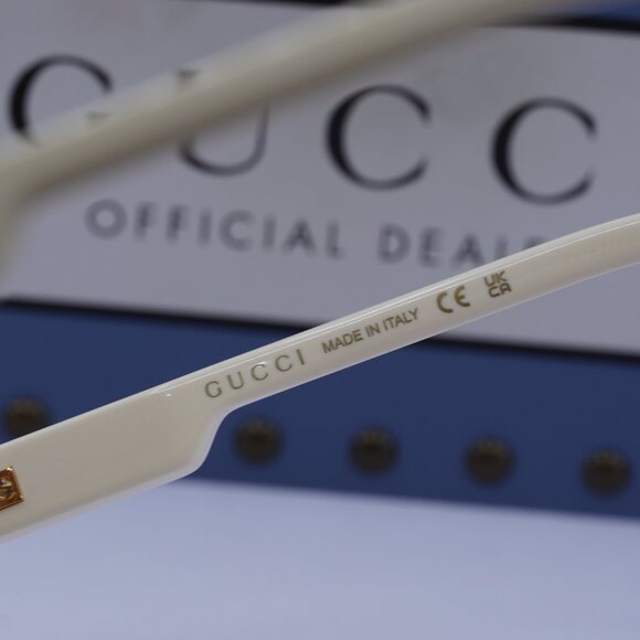 Gucci GG1238S 003 Square Sunglasses - Ivory\Brown Multilayer Rainbow - Picture 7 of 10